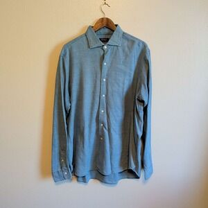 Polo Ralph Lauren Button Down Woven Shirt Mens XXL Blue Long Sleeve